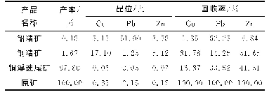 表8 全流程综合试验指标