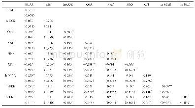 表8 第2阶段Pearson相关系数矩阵