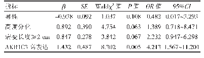 表3 放化疗抵抗相关影响因素的Logistic回归分析