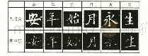 表十五靳中硕《赵士奇第八子墓记》与欧阳询《九成宫》例字对比