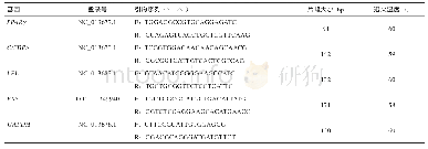 《表1 荧光定量PCR引物序列》