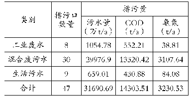 表1 入河排污口情况统计表