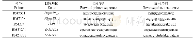 《表1 用于稻瘟病抗性和镉低积累特性基因型分析的分子标记》