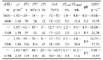 表3 翼探1井1800～6194 m现场应用钻井液性能