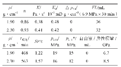 表8 胶乳弹韧性防气窜水泥浆（6#配方）性能
