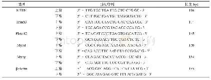 表1 引物序列：电针对创伤性脊髓损伤大鼠下肢骨骼肌萎缩相关蛋白表达的影响