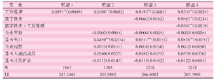 表5 全样本估计结果（被解释变量：企业搬迁意愿）