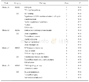表3 蛋白-蛋白相互作用网络基因富集分析Tab.3 Gene enrichment analysis of PPI network