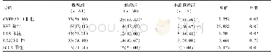 表4 不同病理类型肺癌亚组间CYFRA21-1、NSE、CEA、CA125、SCCA阳性率比较[例（%）]