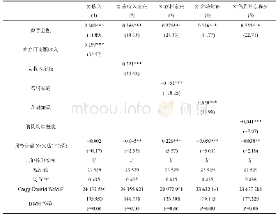 表4 数字金融对家庭消费影响的异质性分析(IV-2SLS)(7)