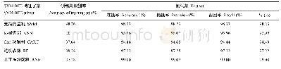 表4 SVM-RFE特征子集分类结果