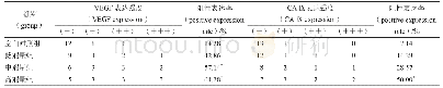 表5 VEGF和CAⅨ在空白对照组及被动吸烟不同剂量组肺组织中的表达 (n=14) Tab 5 Expression of VEGF and CAⅨin the lung tissues of the blank control group