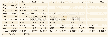 表3 主要变量相关系数：外部薪酬差距对企业创新效率的影响研究