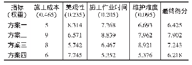 表4 加权平均得分：基于BIM的室内装修方案比选研究