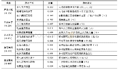 表1 乡村振兴评价指标体系