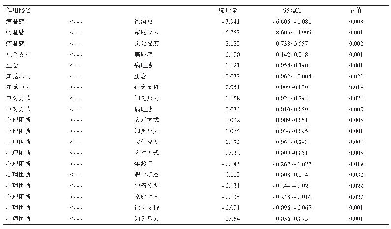 表3 各作用路径的偏倚校正Bootstrap检验