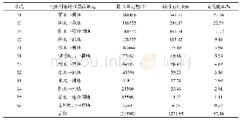 表2 1995-2005年主要土地利用转移图谱单元排序表