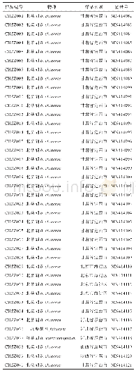 表1 北柴胡、三岛柴胡、红柴胡的样品信息及序列登录号