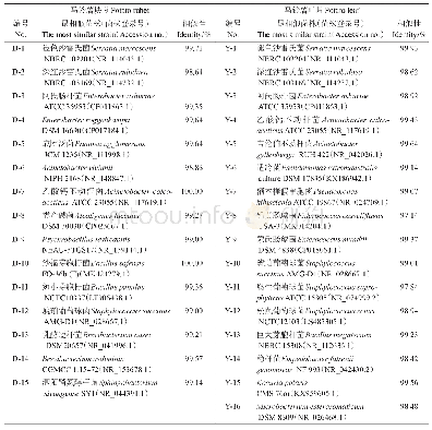 表1 马铃薯块茎蛾肠道可培养细菌菌株与数据库典型菌株的比对结果