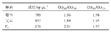 表3 总RNA的OD值检测结果