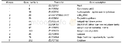表3 差异表达基因12个聚类模块中的12个核心基因