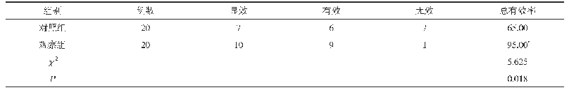 《表3 两组临床疗效比较(n,%)》