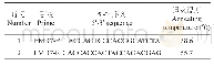 表2 功能标记FMD7的序列及退火温度