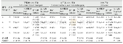 《表1 各组患者手术前后临床评分比较（）》