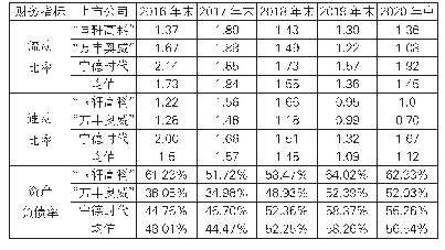 表3 2016—2020年宁德时代偿债能力在行业中的比较