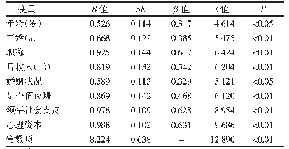 表4 2020年攀枝花市6家三级甲等医院248名手术室护士职业性肌肉骨骼疾患心理健康状况影响因素