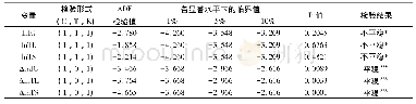 表2 变量序列ADF单位根检验