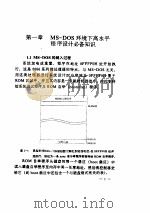 MS  DOS高水平程序设计     PDF电子版封面     
