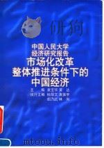 中国人民大学经济研究报告  市场化改革整体推进条件下的中国经济（1995年09月第1版 PDF版）