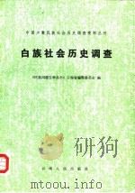 中国少数民族社会历史调查资料丛刊  白族社会历史调查（1983 PDF版）