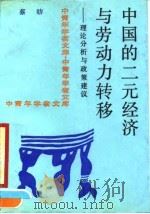 中国的二元经济与劳动力转移  理论分析与政策建议   1990  PDF电子版封面  730000749X  蔡栦著 