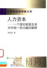 人力资本  一个理论框架及其对中国一些问题的解释   1999  PDF电子版封面  7505819909  李忠民著（陕西师范大学） 