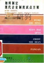 如何制定现代企业制度试点方案   1995  PDF电子版封面  7800726428  吴天林主编；国家体改委生产司编 