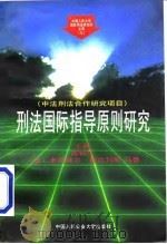 刑法国际指导原则研究   1998  PDF电子版封面  7810590944  高铭暄，（法）米海依尔·戴尔玛斯-马蒂主编 