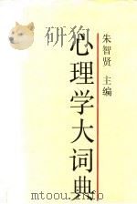 心理学大词典   1989  PDF电子版封面  7303006001  朱智贤主编 