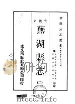 芜湖县志  二、三     PDF电子版封面    鲍实等 