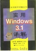 实用Windows 3.1详解 应用、编程和工具   1994  PDF电子版封面  7505326724  孙志挥等编 