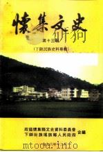 怀集文史  第13辑  下帅民族史料专辑   1996  PDF电子版封面    怀集县政协文史资料委员会，下帅壮族瑶族乡人民政府合编 