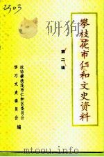 攀枝花市仁和文史资料  第2辑   1999  PDF电子版封面    中国人民政治协商会议攀枝花市仁和区委员会学习文史委员会编 