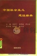 中国社会主义建设辞典   1992.11  PDF电子版封面    张素叶等主编 