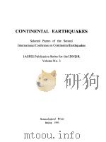 Continental earthquakes   1993  PDF电子版封面     