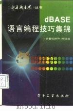 dBASE语言编程技巧集锦   1991  PDF电子版封面  7505313096  《计算机世界》编辑部编辑 