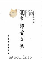 汉字部首字典   1990.01  PDF电子版封面  7805124132  王延林编 