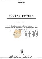 PHYSICS LETTERS B Physics Letters B429(1998)72-78     PDF电子版封面     