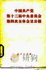 中国共产党第十三届中共委员会第四次全体会议公报   1989  PDF电子版封面  7010006016   