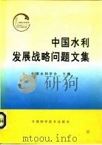 中国水利发展战略问题文集   1993  PDF电子版封面  7504612537  中国水利学会主编 